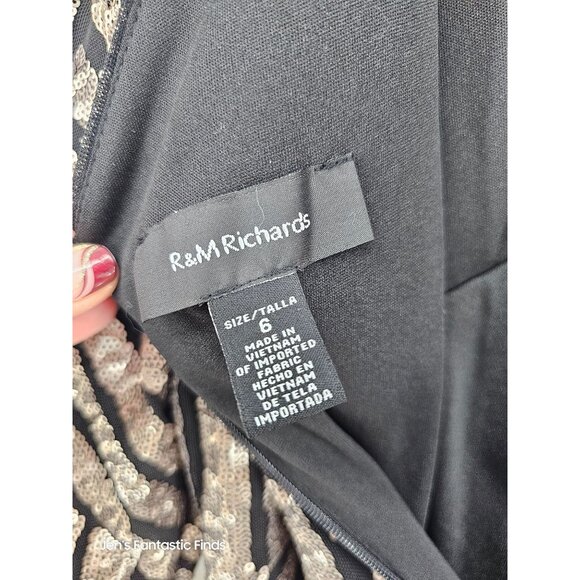 R&M Richards Sequined Sheath Dress size 6 - Picture 4 of 11